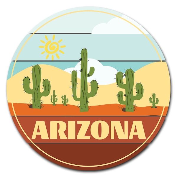 Arizona Circle Vinyl Laminated Decal